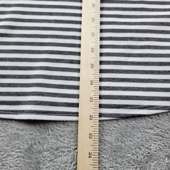 Free People Beach Dress Womens Small White Black Striped Shirt A Line Flare - Picture 7 of 10